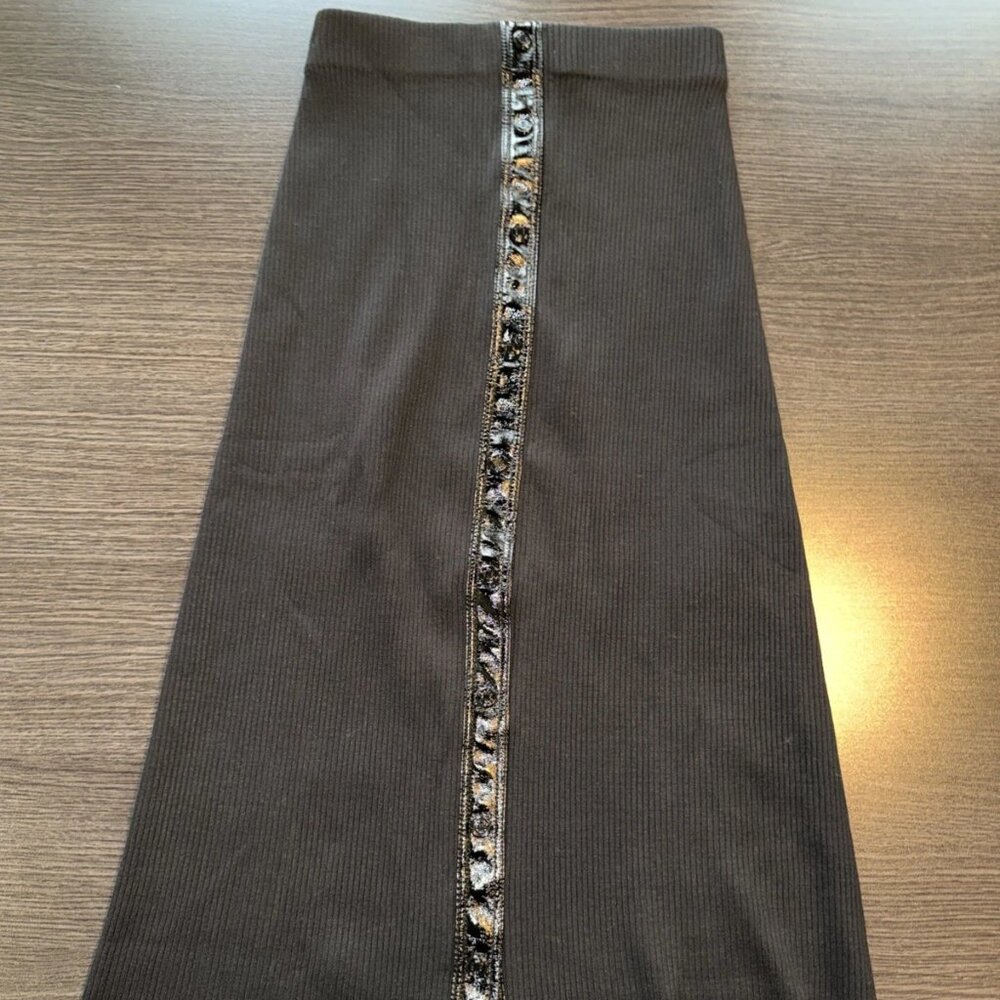 Maje Women’s Black Ribbed Knit Skirt, Size 36